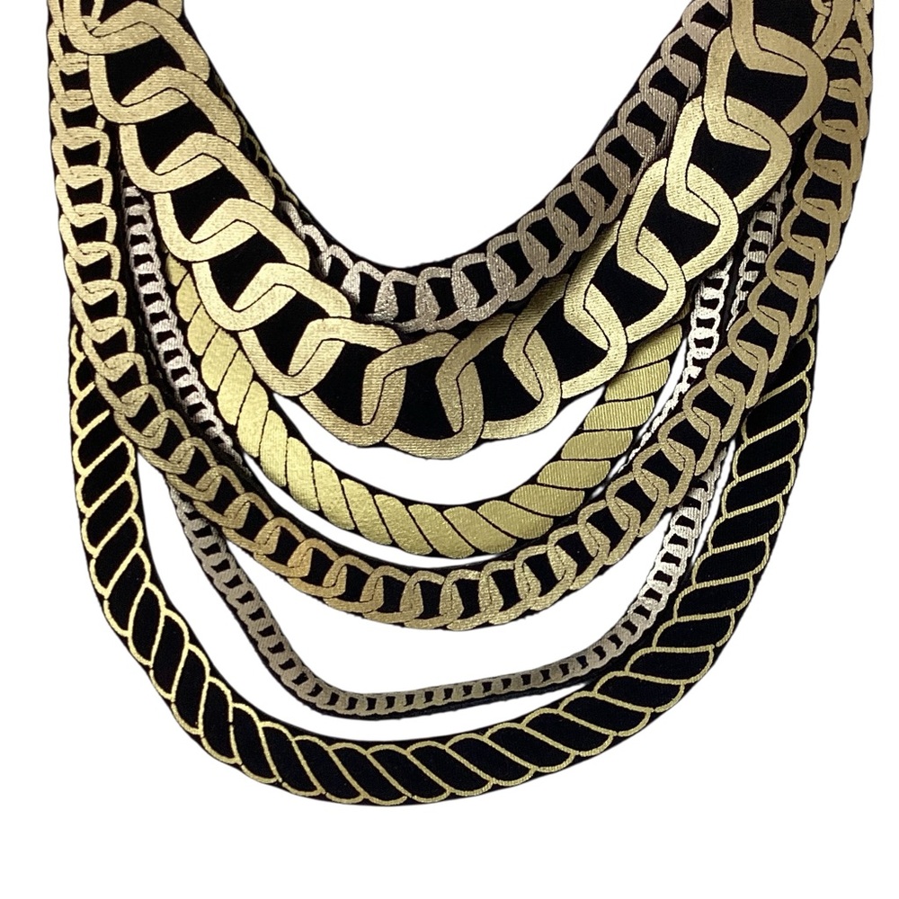 ULI Amsterdam Avant-Garde Statement Necklace – Bold Modern Pearl/Chain Style - Picture 2 of 8